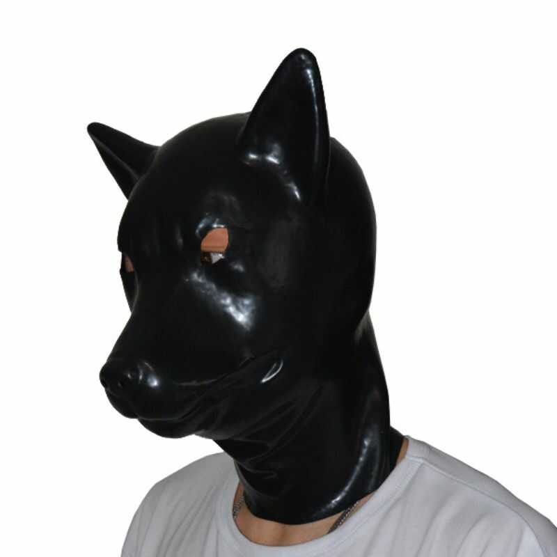 Cagoule Latex Loup