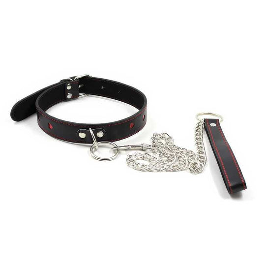 Collier Laisse BDSM avec Cœur