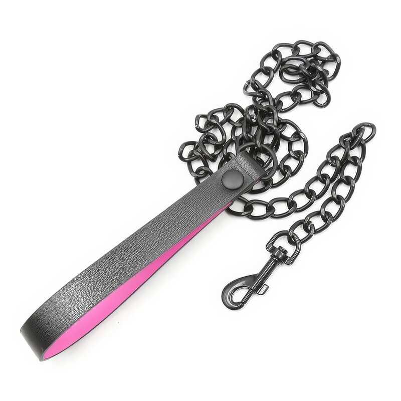 Collier Laisse Rembourrées Noir Rose